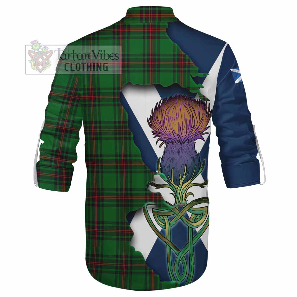 Primrose Tartan Family Crest Ghillie Kilt Shirt Scottish Thistle Celtic Inspired - Tartan Vibes Clothing