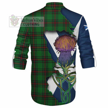 Primrose Tartan Family Crest Ghillie Kilt Shirt Scottish Thistle Celtic Inspired - Tartan Vibes Clothing