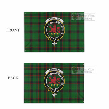 Primrose Tartan House Flag with Family Crest