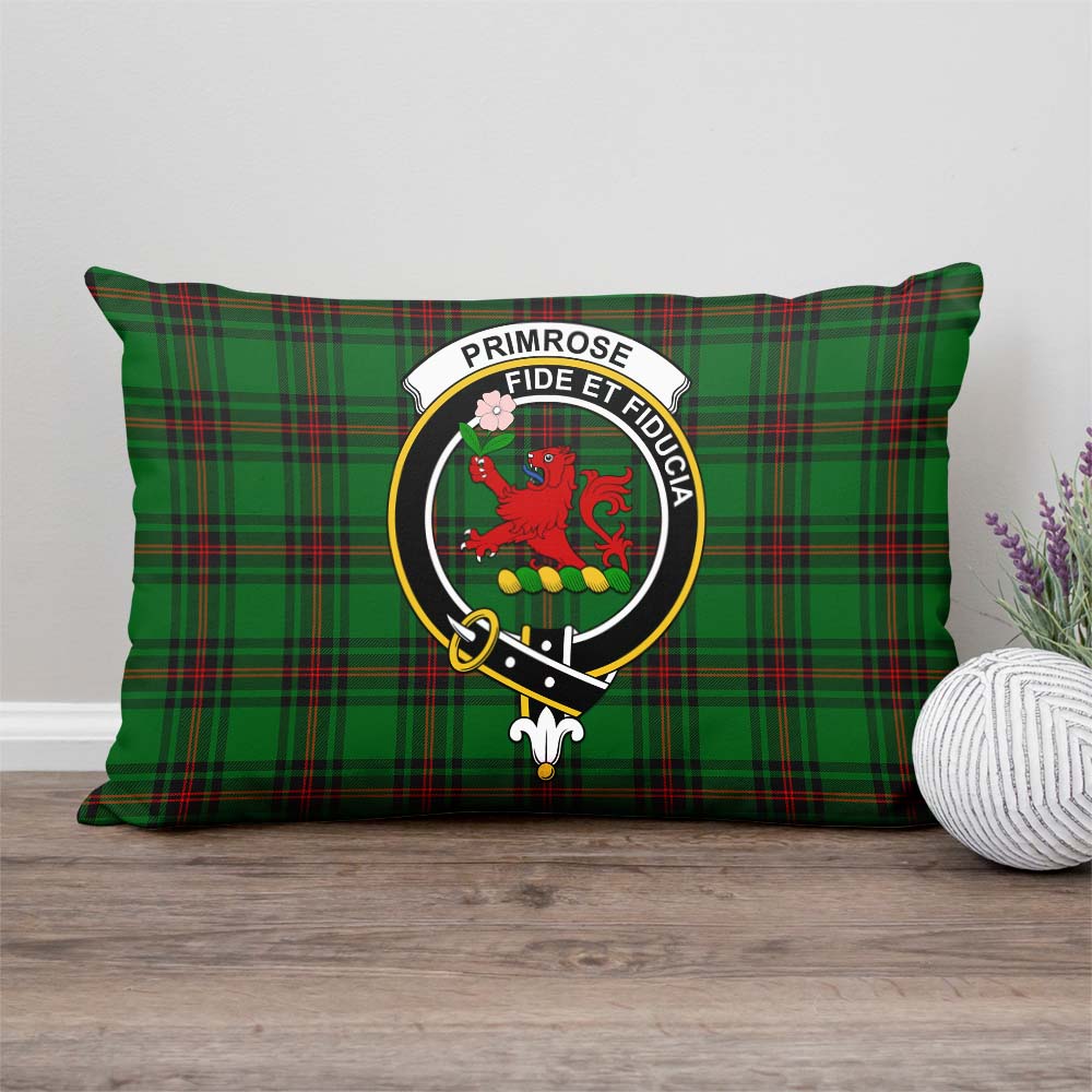 Primrose Tartan Pillow Cover with Family Crest Rectangle Pillow Cover - Tartanvibesclothing