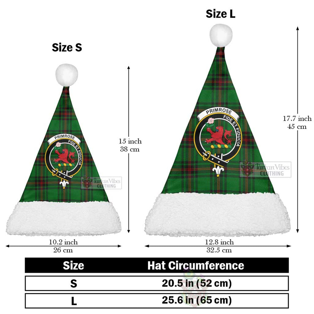 Tartan Vibes Clothing Primrose Tartan Christmas Santa Hats with Family Crest