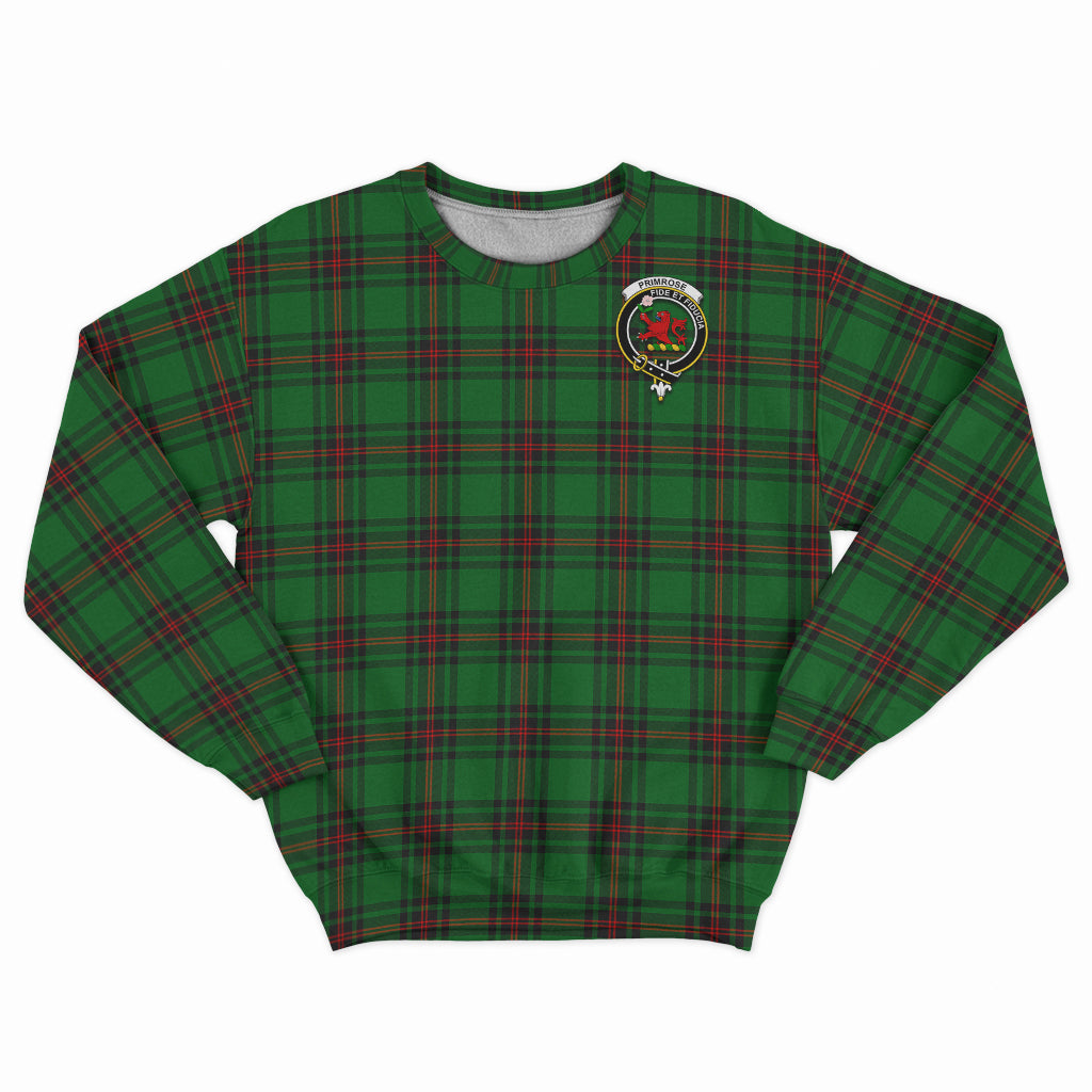 Primrose Tartan Sweatshirt with Family Crest - Tartan Vibes Clothing