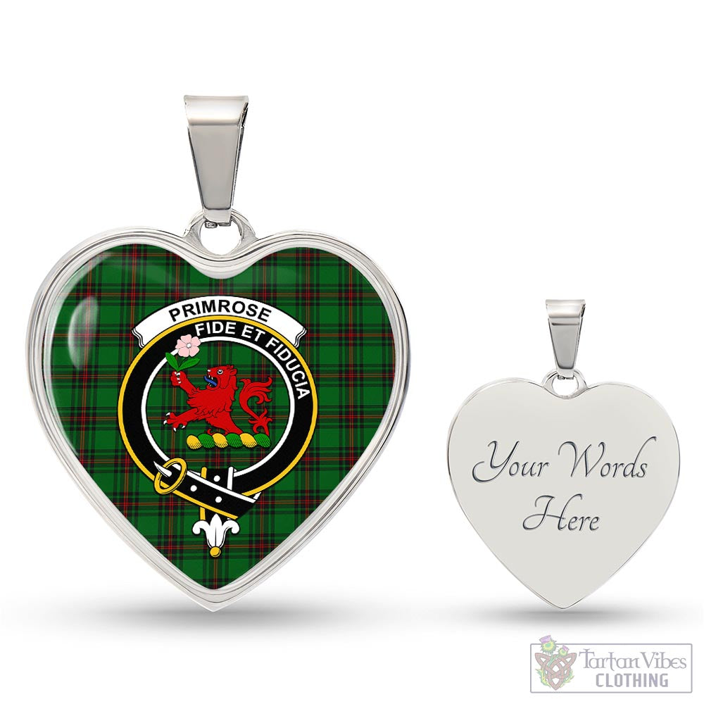 Tartan Vibes Clothing Primrose Tartan Heart Necklace with Family Crest