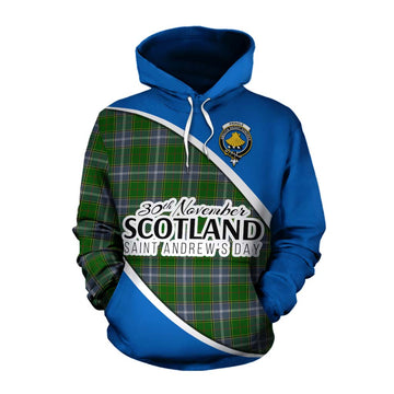 Pringle Family Crest Tartan Cotton Hoodie Celebrate Saint Andrew's Day in Style