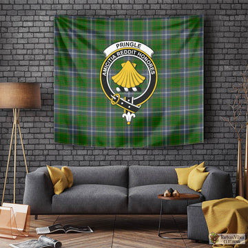 Pringle Tartan Tapestry Wall Hanging and Home Decor for Room with Family Crest