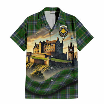 Pringle Tartan Family Crest Hawaiian Shirt with Scottish Ancient Castle Style Kid - Tartan Vibes Clothing