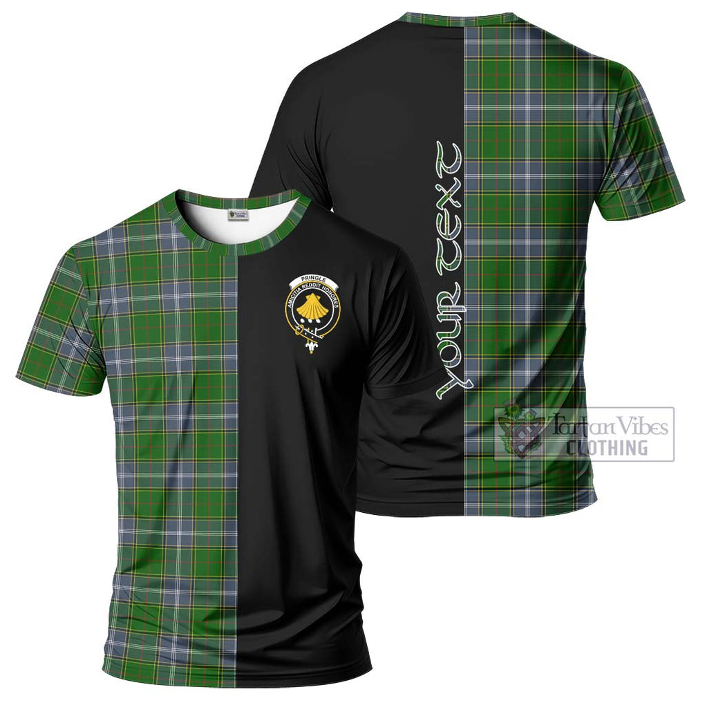 Pringle Tartan T-Shirt with Family Crest and Half Of Me Style Kid's Shirt - Tartanvibesclothing Shop