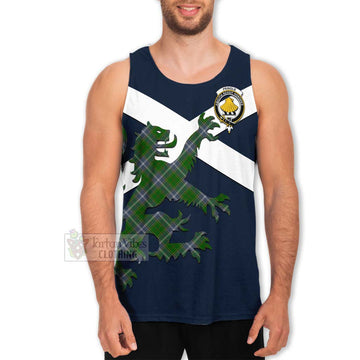 Pringle Tartan Lion Rampant Men's Tank Top  Proudly Display Your Heritage with Alba Gu Brath and Clan Name