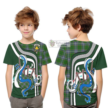 Pringle Tartan Kid T-Shirt with Epic Bagpipe Style