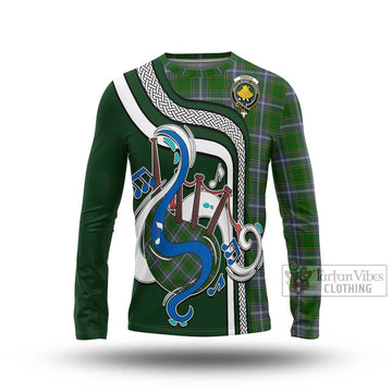 Pringle Tartan Long Sleeve T-Shirt with Epic Bagpipe Style