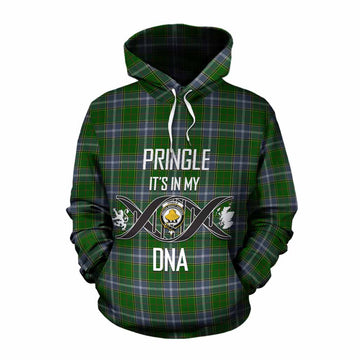 Pringle Tartan Cotton Hoodie with Family Crest DNA In Me Style