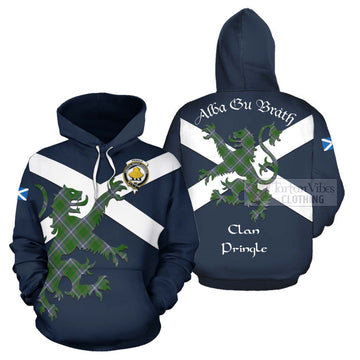 Pringle Tartan Lion Rampant Hoodie Proudly Display Your Heritage with Alba Gu Brath and Clan Name