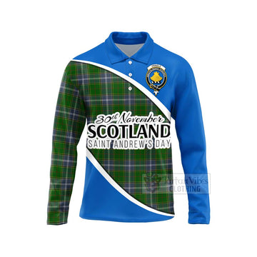 Pringle Family Crest Tartan Long Sleeve Polo Shirt Celebrate Saint Andrew's Day in Style