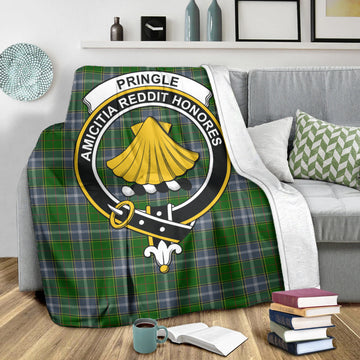 Pringle Tartan Blanket with Family Crest