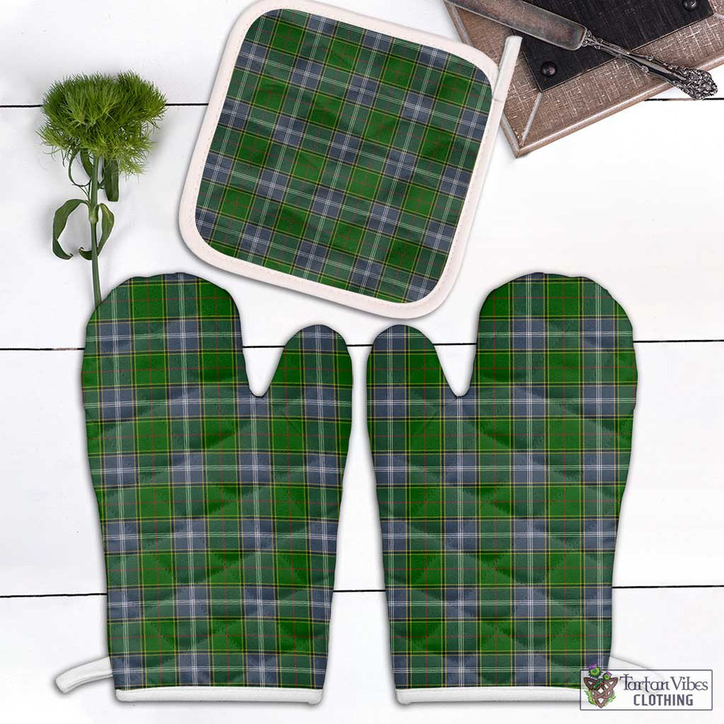 Pringle Tartan Combo Oven Mitt & Pot-Holder White - Tartan Vibes Clothing