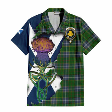 Pringle Tartan Family Crest Hawaiian Shirt Scottish Thistle Celtic Inspired Kid - Tartan Vibes Clothing
