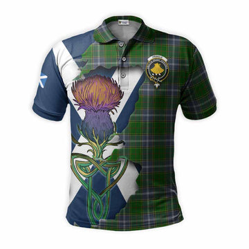 Pringle Tartan Family Crest Polo Shirt Scottish Thistle Celtic Inspired Kid - Tartan Vibes Clothing