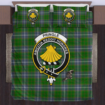 Pringle Tartan Bedding Set with Family Crest