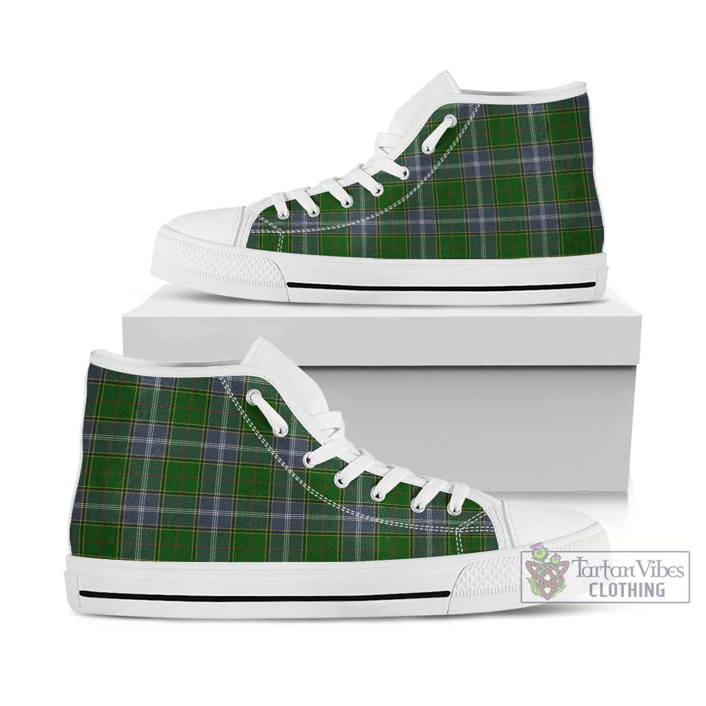 Pringle Tartan High Top Shoes Kid High Top - White Sole - Tartan Vibes Clothing