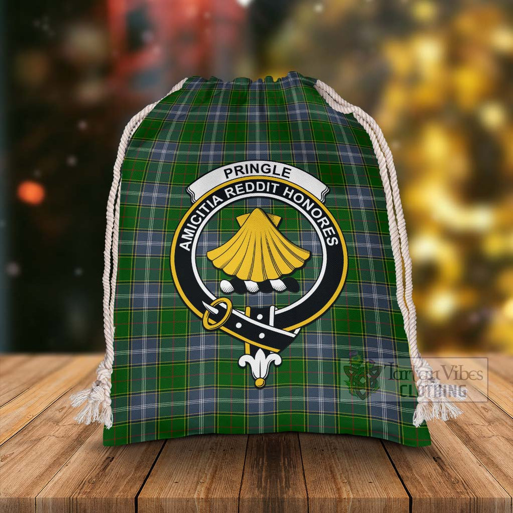 Tartan Vibes Clothing Pringle Tartan Christmas Santa's Bag with Family Crest