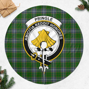 Pringle Tartan Christmas Tree Skirt with Family Crest