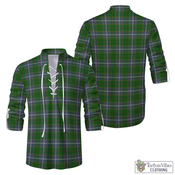 Pringle Tartan Men's Scottish Traditional Jacobite Ghillie Kilt Shirt