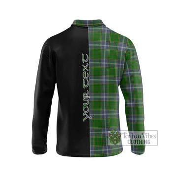 Pringle Tartan Long Sleeve Polo Shirt with Family Crest and Half Of Me Style