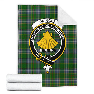 Pringle Tartan Blanket with Family Crest