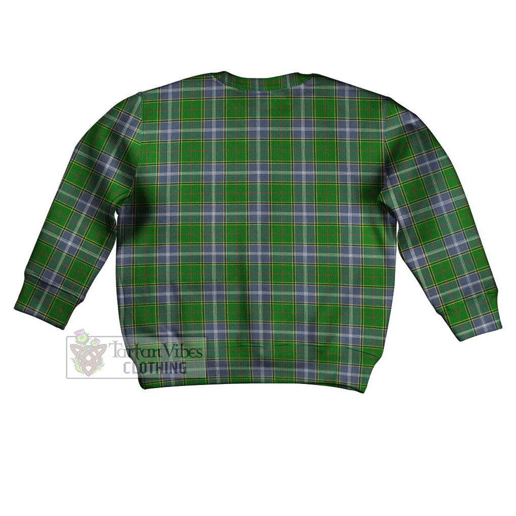 Tartan Vibes Clothing Pringle Tartan Kid Ugly Sweater with Family Crest