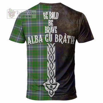 Pringle Tartan Family Crest T-Shirt Alba Gu Brath Be Brave Lion Ancient Style - Tartan Vibes Clothing