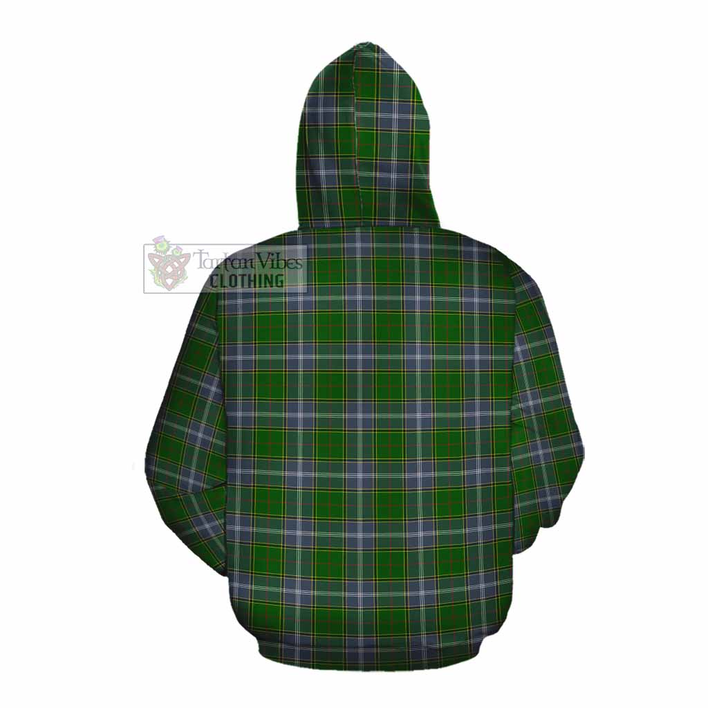 Tartan Vibes Clothing Pringle Tartan Cotton Hoodie with Family Crest DNA In Me Style