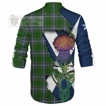 Pringle Tartan Family Crest Ghillie Kilt Shirt Scottish Thistle Celtic Inspired - Tartan Vibes Clothing