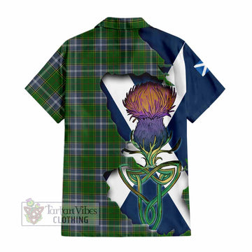 Pringle Tartan Family Crest Hawaiian Shirt Scottish Thistle Celtic Inspired - Tartan Vibes Clothing