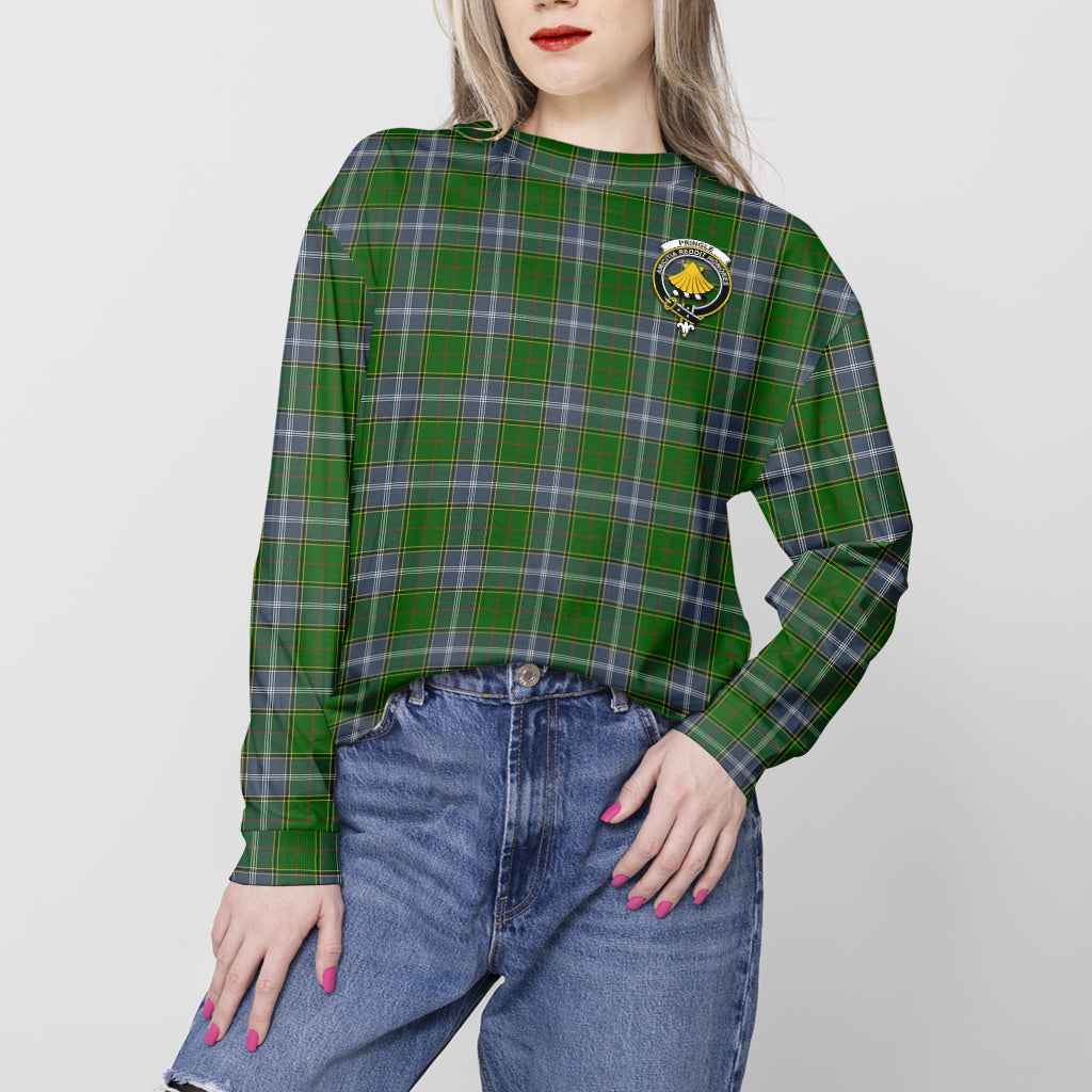 Pringle Tartan Sweatshirt with Family Crest - Tartan Vibes Clothing