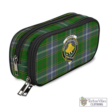 Pringle Tartan Pen and Pencil Case with Family Crest