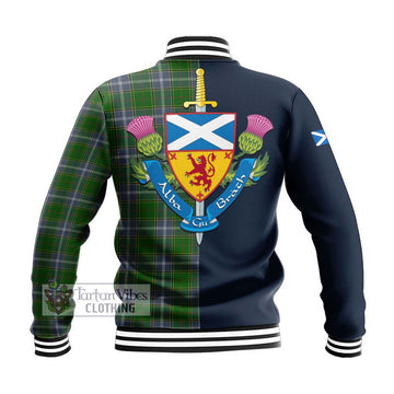 Pringle Tartan Baseball Jacket Alba with Scottish Lion Royal Arm Half Style