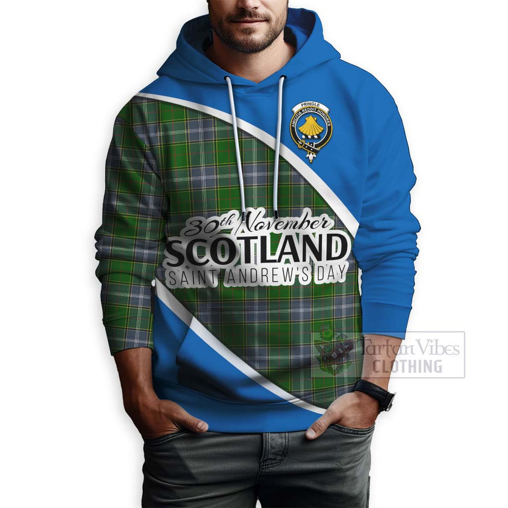 Tartan Vibes Clothing Pringle Family Crest Tartan Hoodie Celebrate Saint Andrew's Day in Style