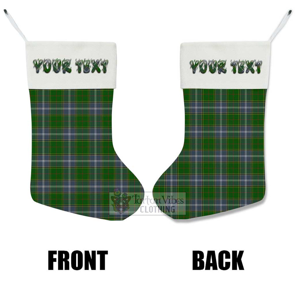 Tartan Vibes Clothing Pringle Tartan Christmas Stocking with Personalized Text