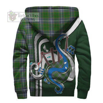 Pringle Tartan Sherpa Hoodie with Epic Bagpipe Style