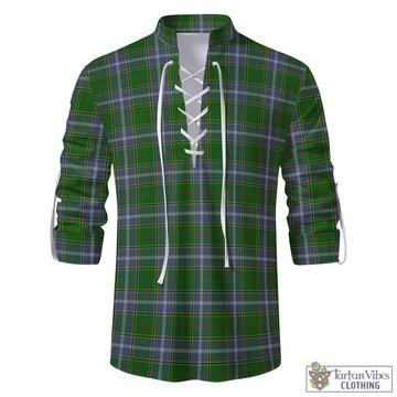 Pringle Tartan Men's Scottish Traditional Jacobite Ghillie Kilt Shirt