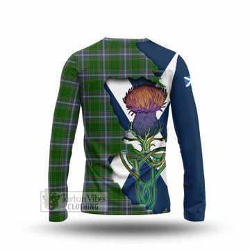 Pringle Tartan Family Crest Long Sleeve T-Shirt Scottish Thistle Celtic Inspired - Tartan Vibes Clothing