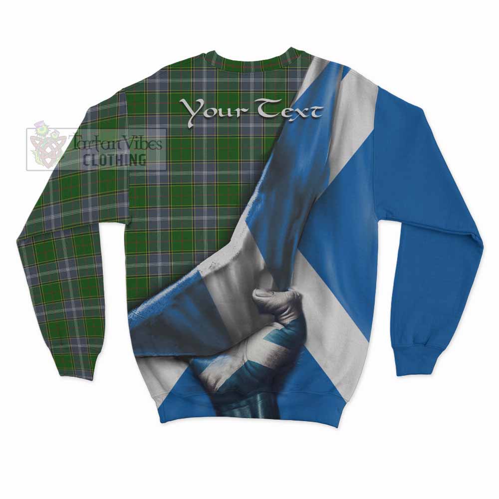 Tartan Vibes Clothing Pringle Tartan Sweatshirt with Family Crest Scotland Patriotic Style