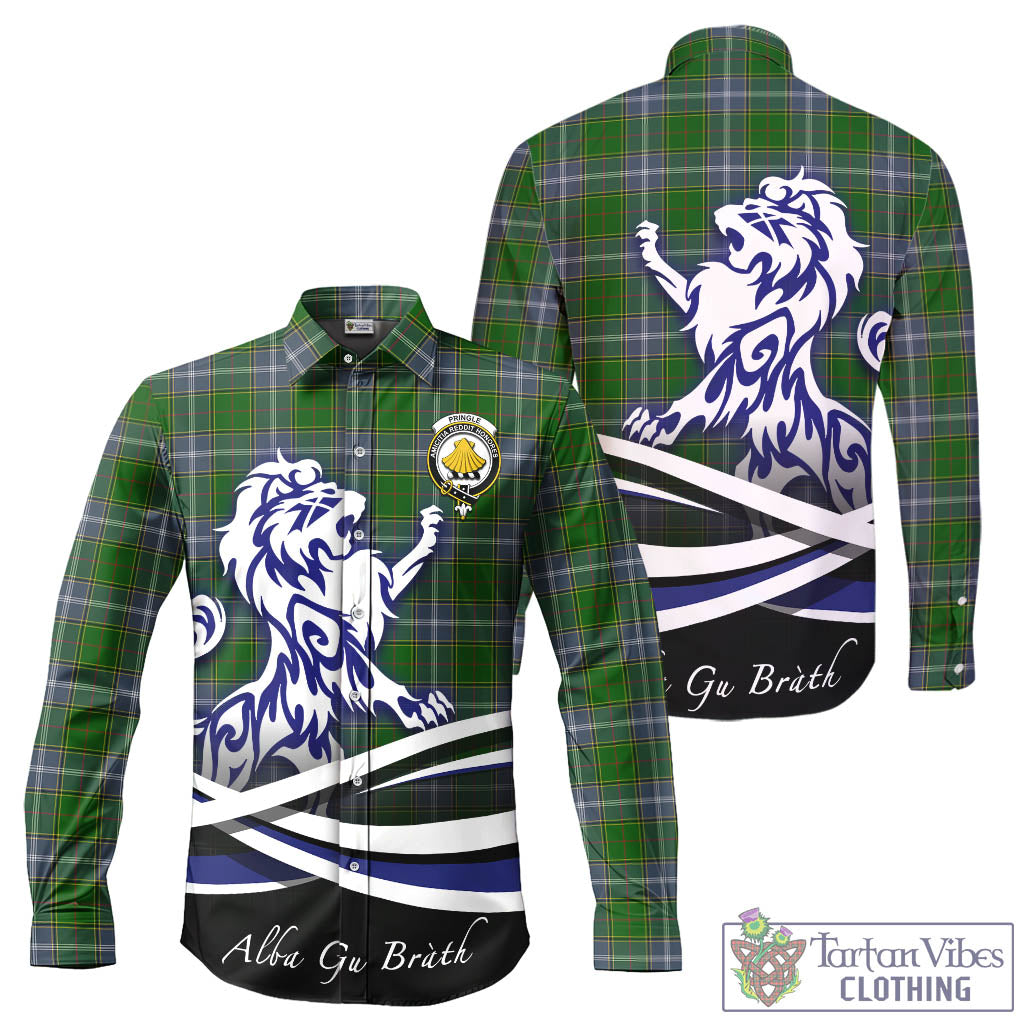 pringle-tartan-long-sleeve-button-up-shirt-with-alba-gu-brath-regal-lion-emblem