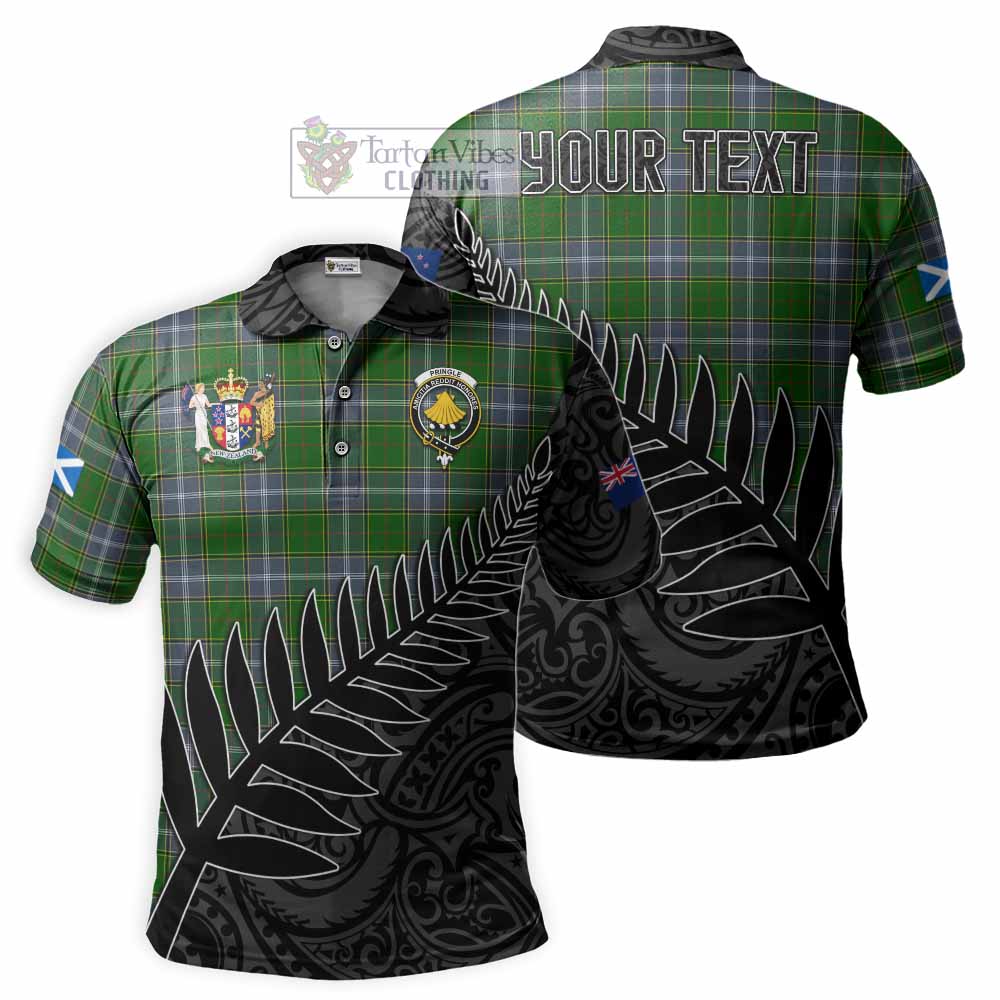 Pringle Crest Tartan Polo Shirt with New Zealand Silver Fern Half Style