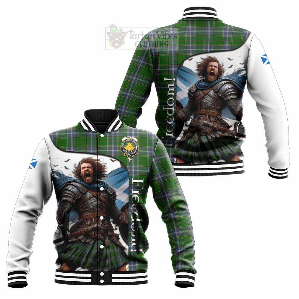 Tartan Vibes Clothing Pringle Crest Tartan Baseball Jacket Inspired by the Freedom of Scottish Warrior