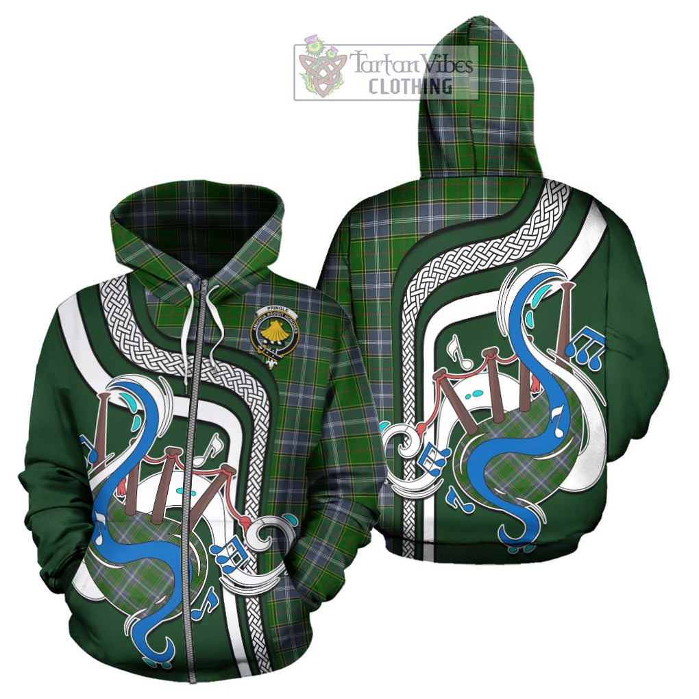 Pringle Tartan Hoodie with Epic Bagpipe Style - Tartanvibesclothing Shop