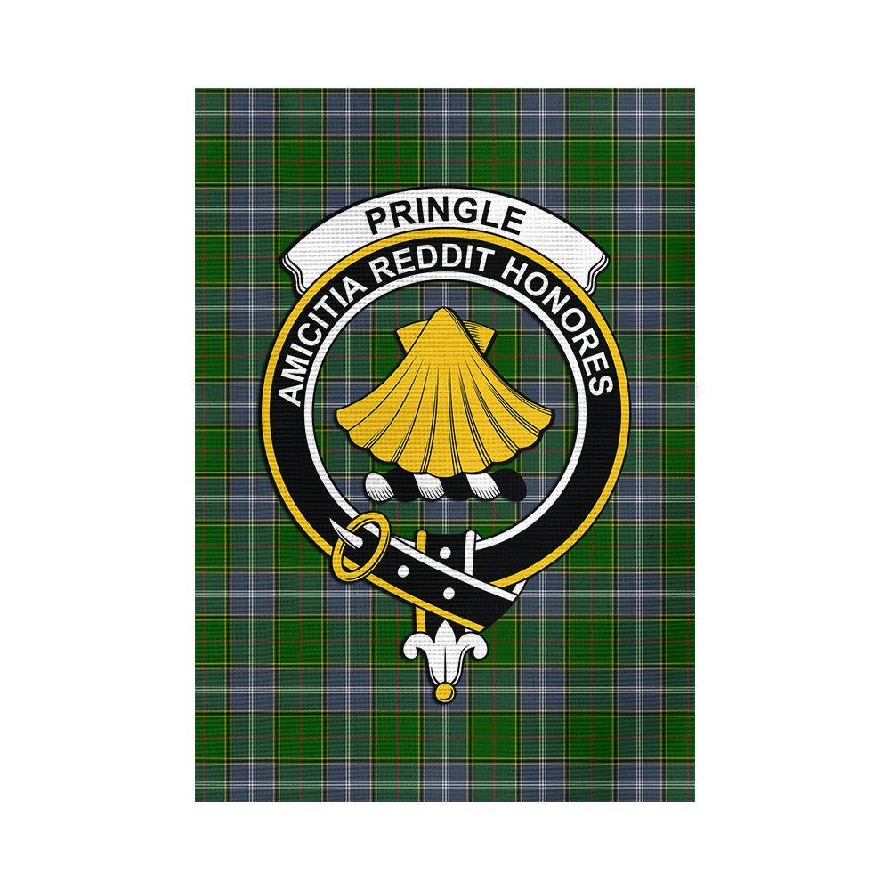 Pringle Tartan Flag with Family Crest - Tartan Vibes Clothing