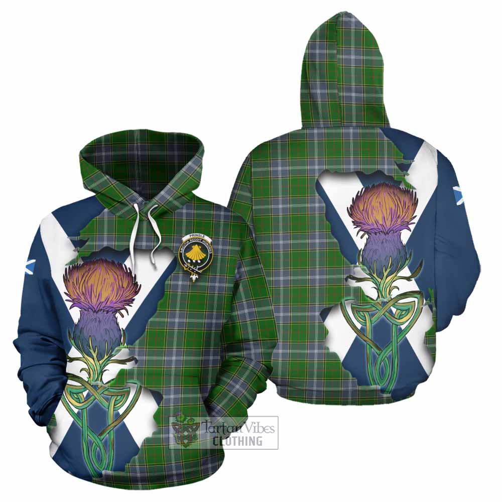 Pringle Tartan Family Crest Hoodie Scottish Thistle Celtic Inspired - Tartan Vibes Clothing