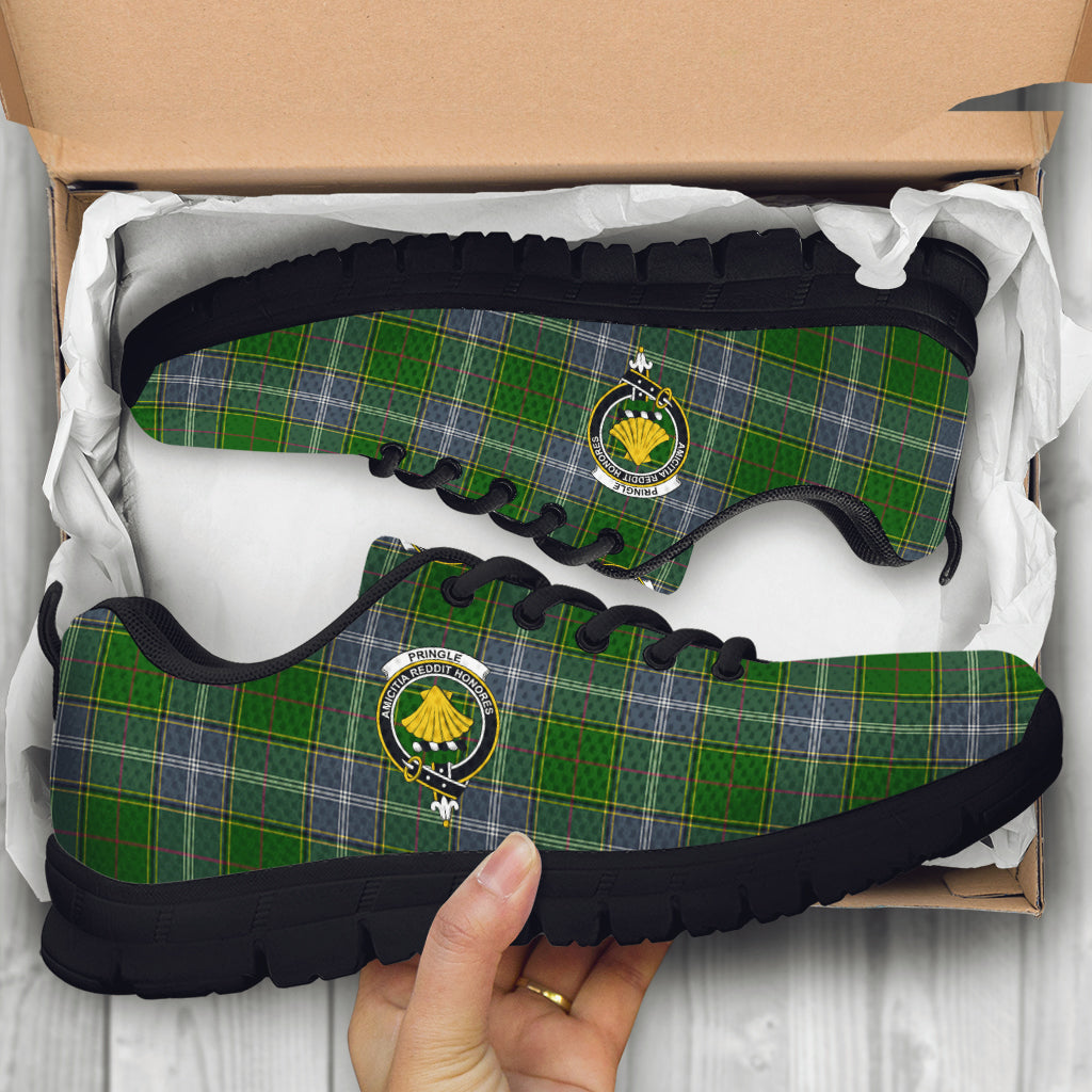 Pringle Tartan Sneakers with Family Crest - Tartan Vibes Clothing