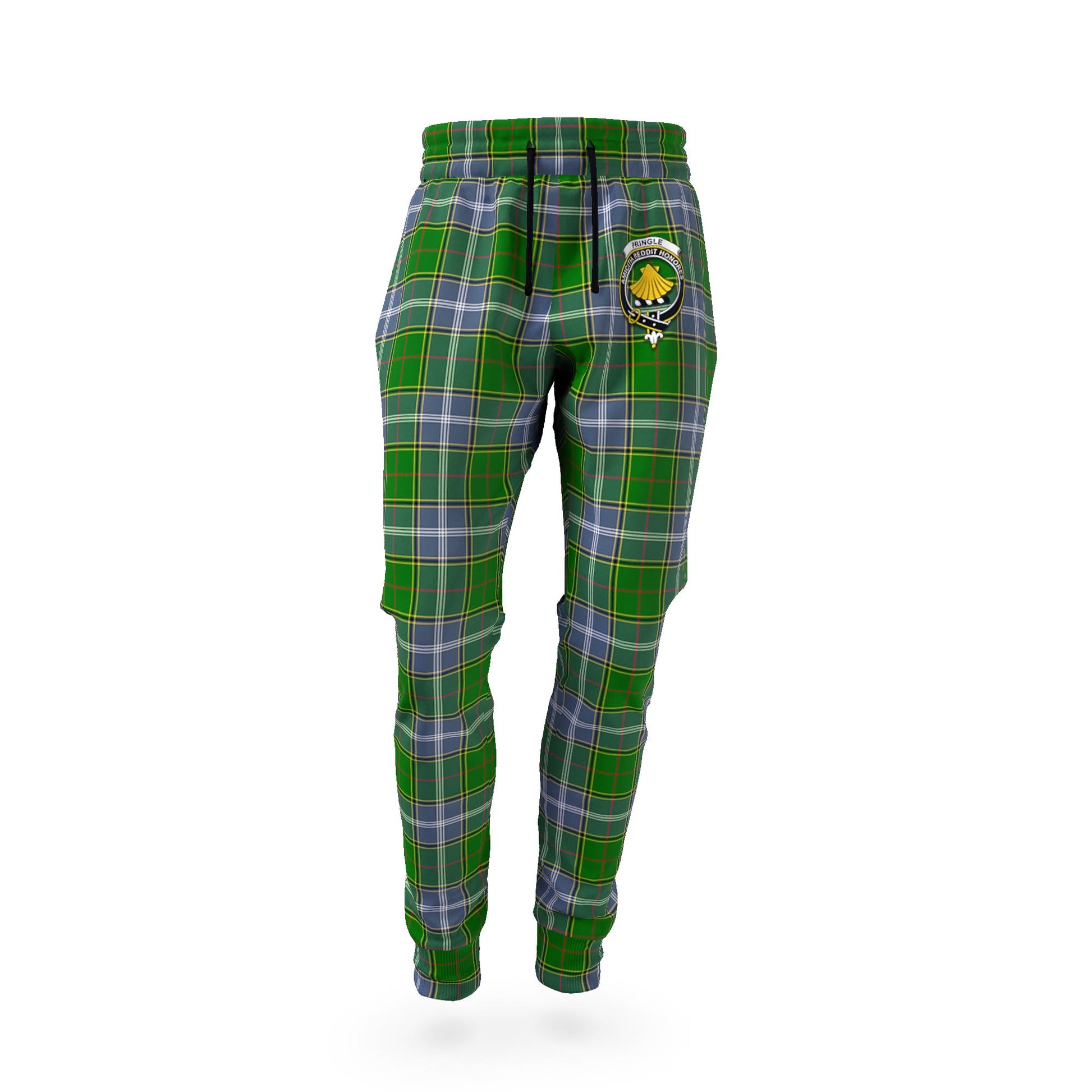 Pringle Tartan Joggers Pants with Family Crest - Tartan Vibes Clothing